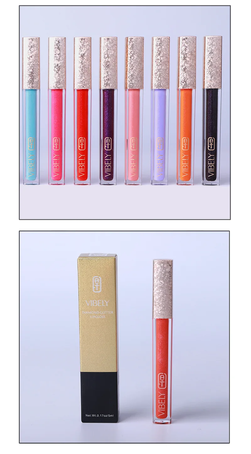 wholesale 15 colors long lasting lipgloss tube lipstick with brush