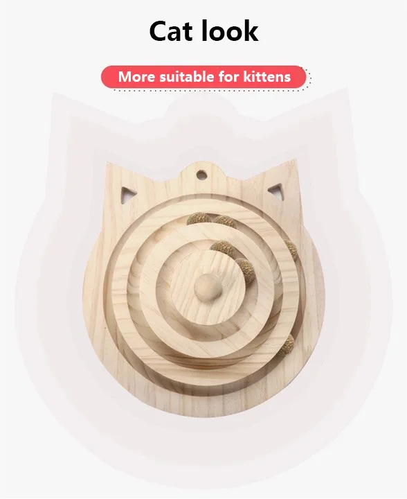 
Cat Climbing Frame Solid wood cat turntablecat scratching post Self-hi combination set turntable distraction Cat toy 