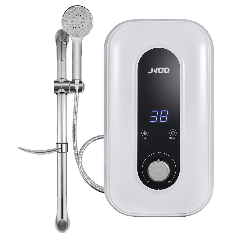 Knob Switch Touch Control ELCB Chauffe Eau Shower Heater Geyser Electric Instant Tankless Hot Water Heater
