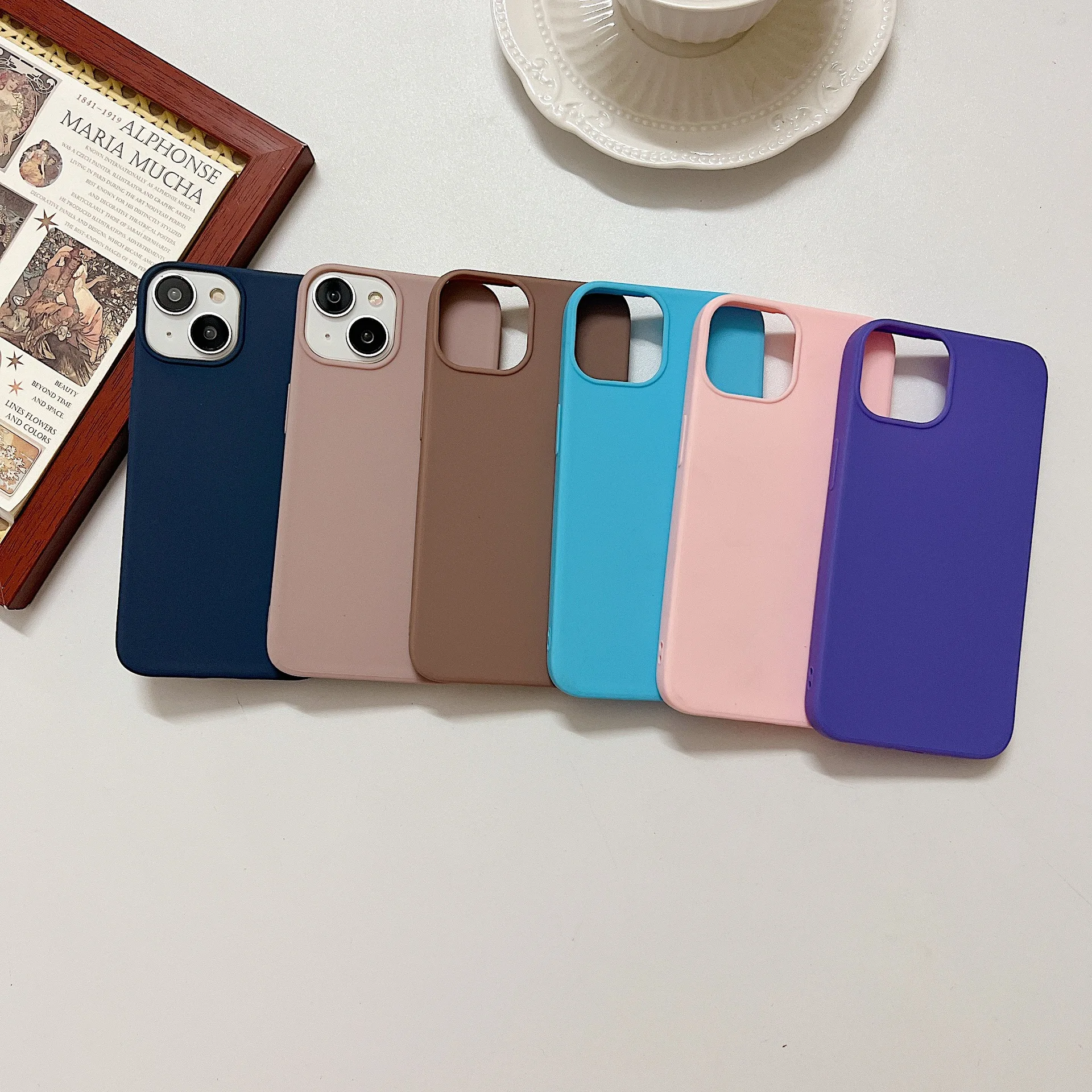 Ultra thin Gel Frosted TPU Soft Phone Case For iPhone 15 Pro, Shockprpof TPU Bumper Matte Phone Cover For iPhone 15