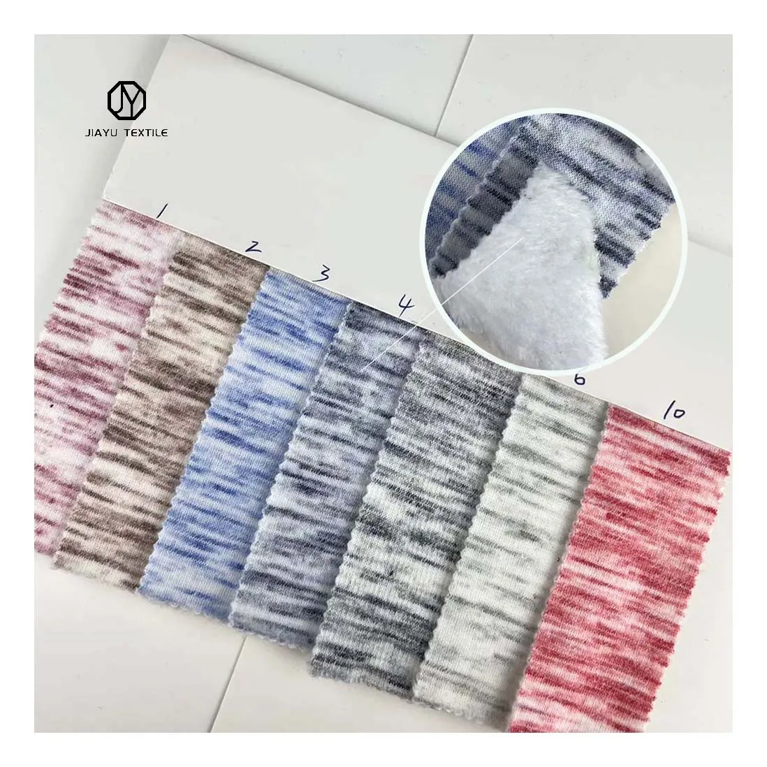 Winter hoodie warm brushed 15 cotton 80 polyester 5 spandex TC rainbow color Organic cotton knitting French terry wool fabric