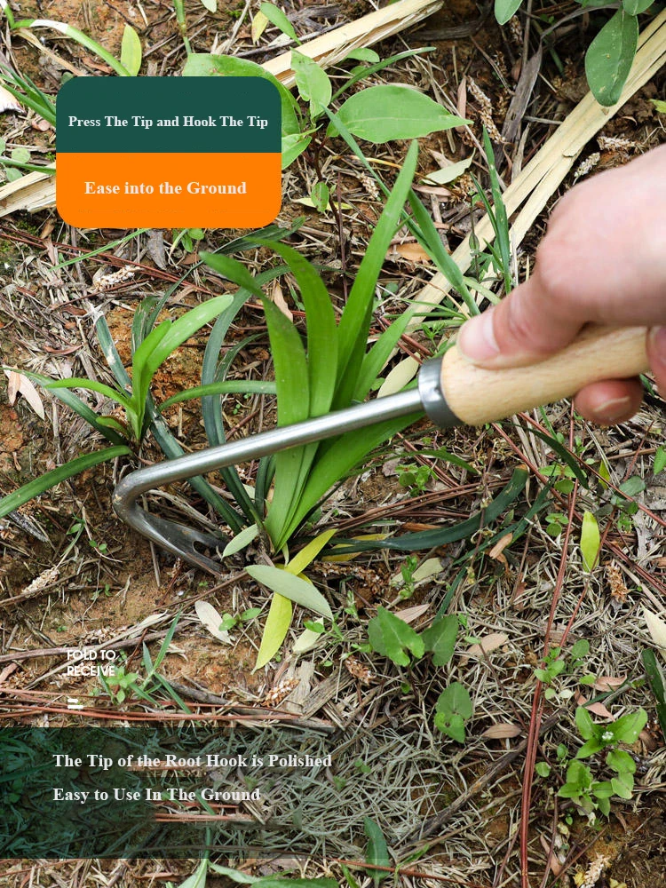 Hot Selling Best Garden Hand Tool Carbon Steel Weeder ,Root Remove Weeding Transplanter