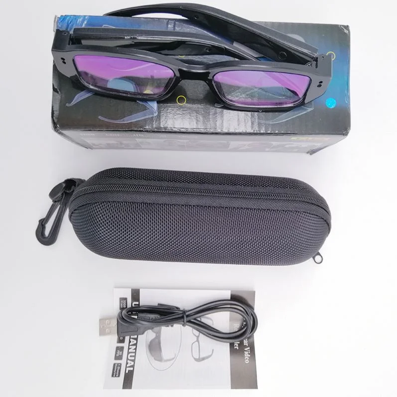 Mini Invisible Portable HD 1080P Audio Video Hidden Spy Camera Glasses