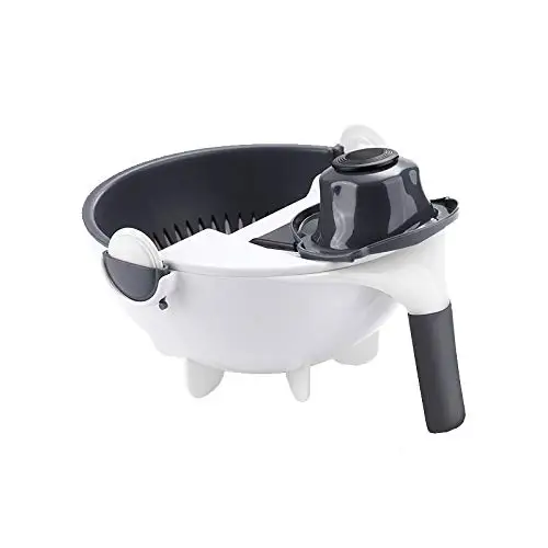Multifunctional manual vegetable slicer 9 in 1 vegetable fruits cutter Kitchen chopper with Drain Basket