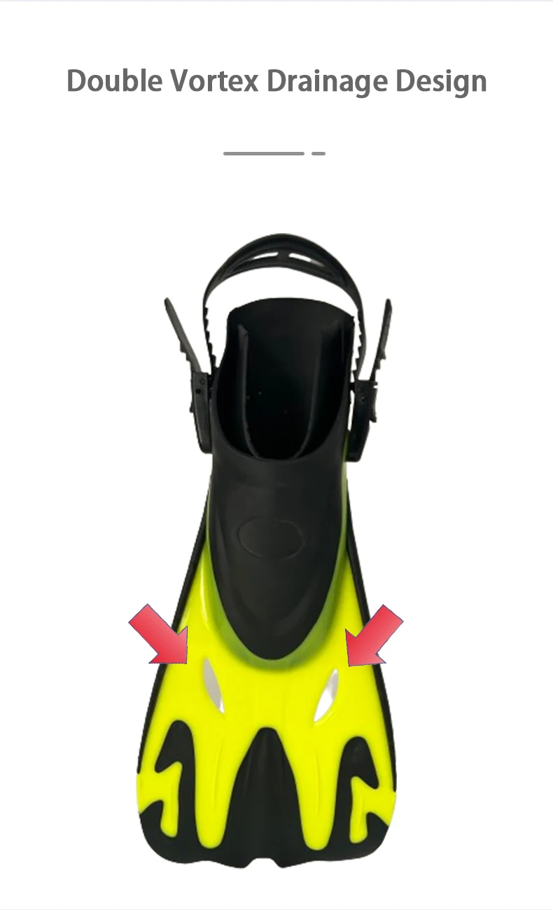 Adjustable Strap Diving Fins Custom Open Heel Diving Flippers Cheap Price Frog Shoes short Dive Fin