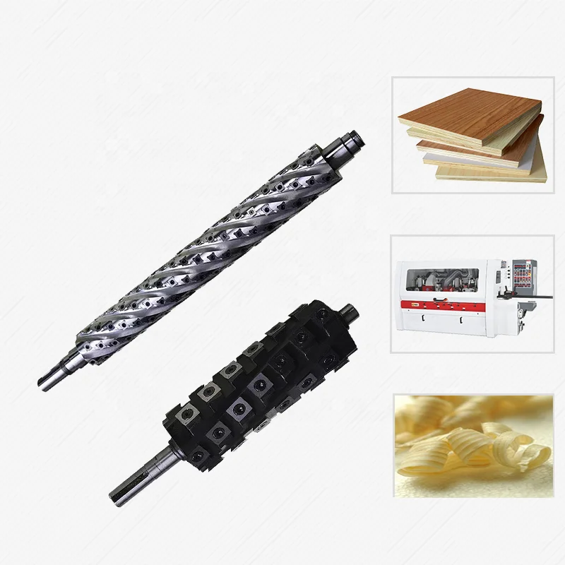 6' 8' 16' Planer Shaft Cutterhead Spindle Helical Woodworking Spiral Wood Planer Cutter Head For Jointer