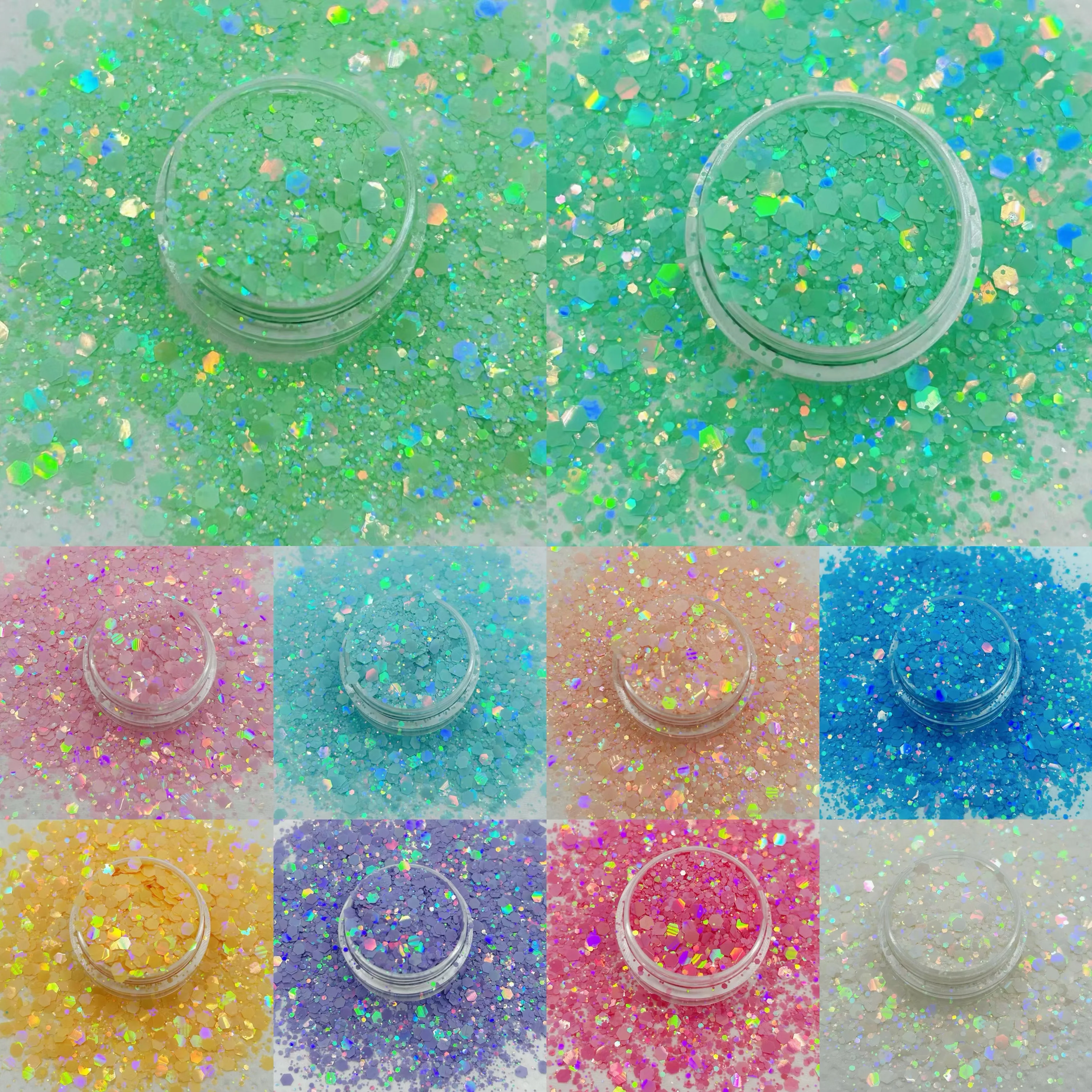 Wholesale Price 2oz Shaker Loose Chunky Glitter Bulk for Nails Crafts Resin
