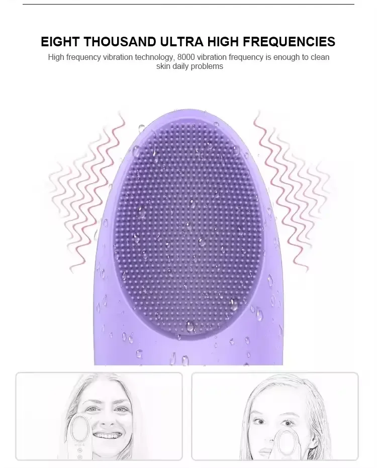 Hot Selling Waterproof 4 in 1 Facial Cleansing Massager Brush Scrubber Roller Silicone Vacuum Washing Skin Care Device Home Use