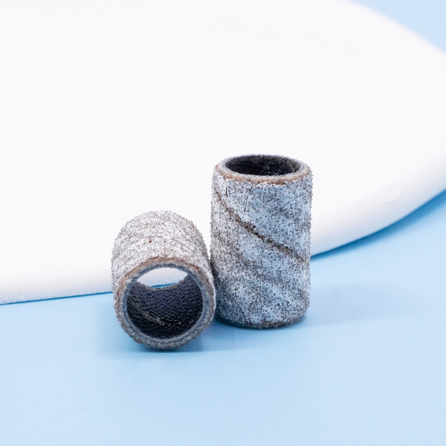 High Quality Wholesale Abrasive Korean Sanding Bit 100pcs Custom Logo Zebra White Pink 240Grit Sanding Bands For Nail Drill Bits