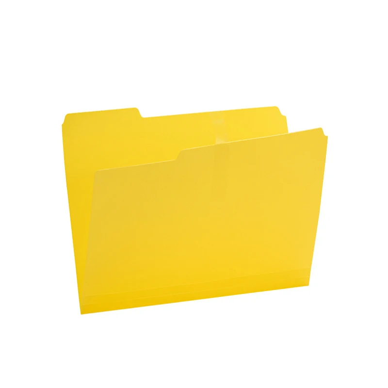 Hot Custom Office School Classic Letter Size Paper Document PP Manila File Folder Wholesale  with Tabs Design