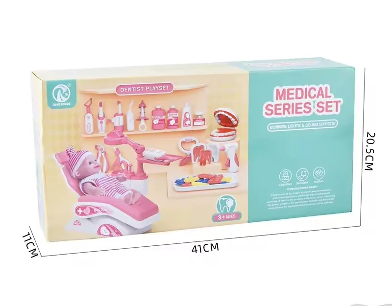 Hot Sale Early Educational Diy Pretend Play Operating Table Ambulance Medical Doctor Set Toy For Kids Play Doctor