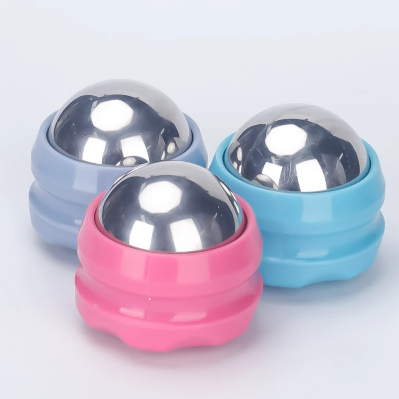 2024 Frozen Stainless Steel Massage Ball Body Muscle Relax Roller Ice Hockey 360 Rolling Massager Face Knee Foot Cold Therapy