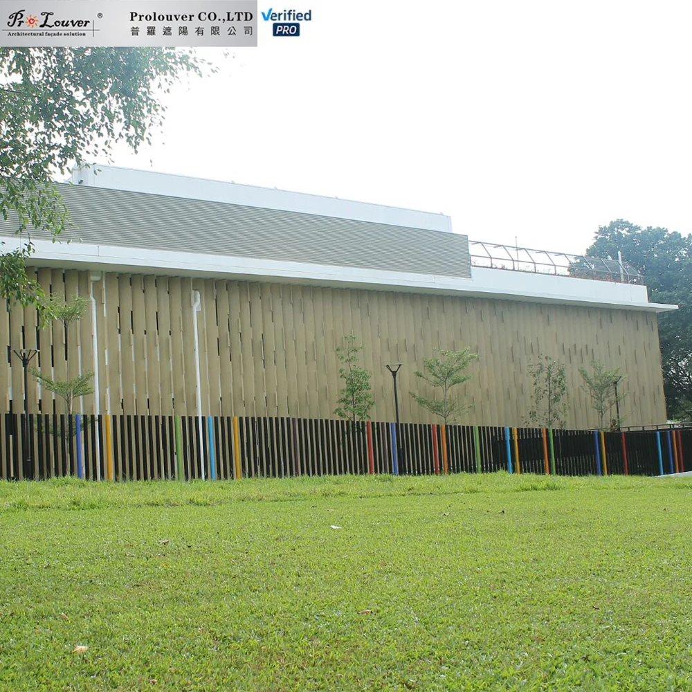 vertically sun louver for curtain wall sunscreen