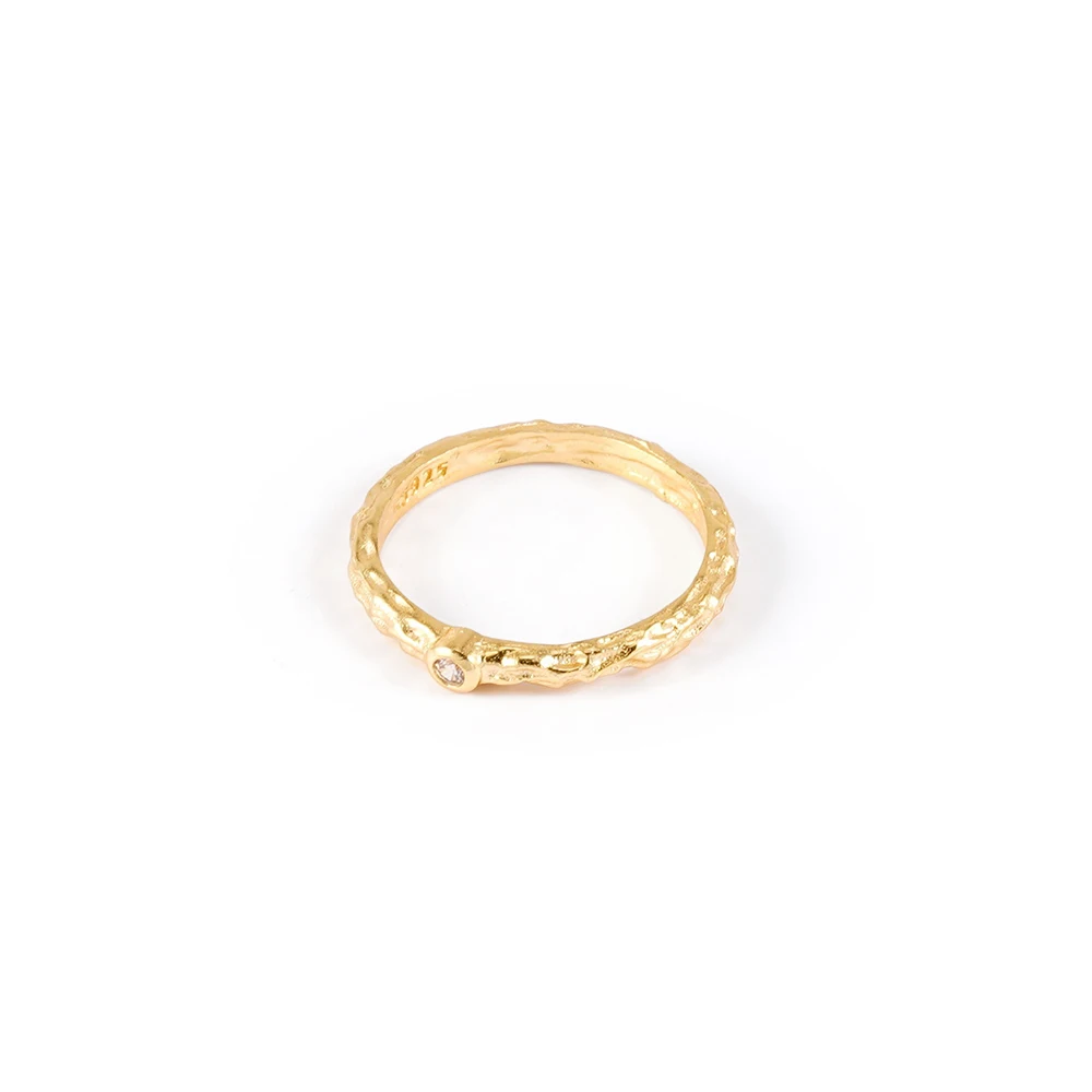 Cheapest Price 925 Sterling Silver 18k Gold Plated Jewelry Moissanite Engagement Ring For Women