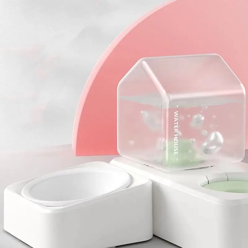 2021 новая керамическая нержавеющая сталь двойная миска для домашних животных собака автоматическая Экологически чистая кормушка набор диспенсеров для воды