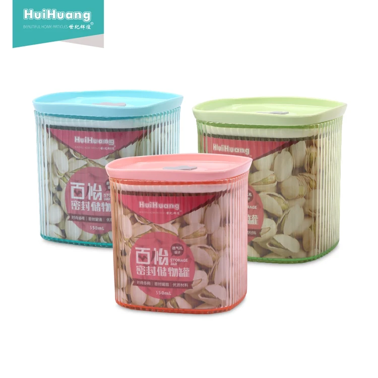 Wholesale high quality home kitchenware multi-colored plastic canister airtight canister for sugar tea coffee