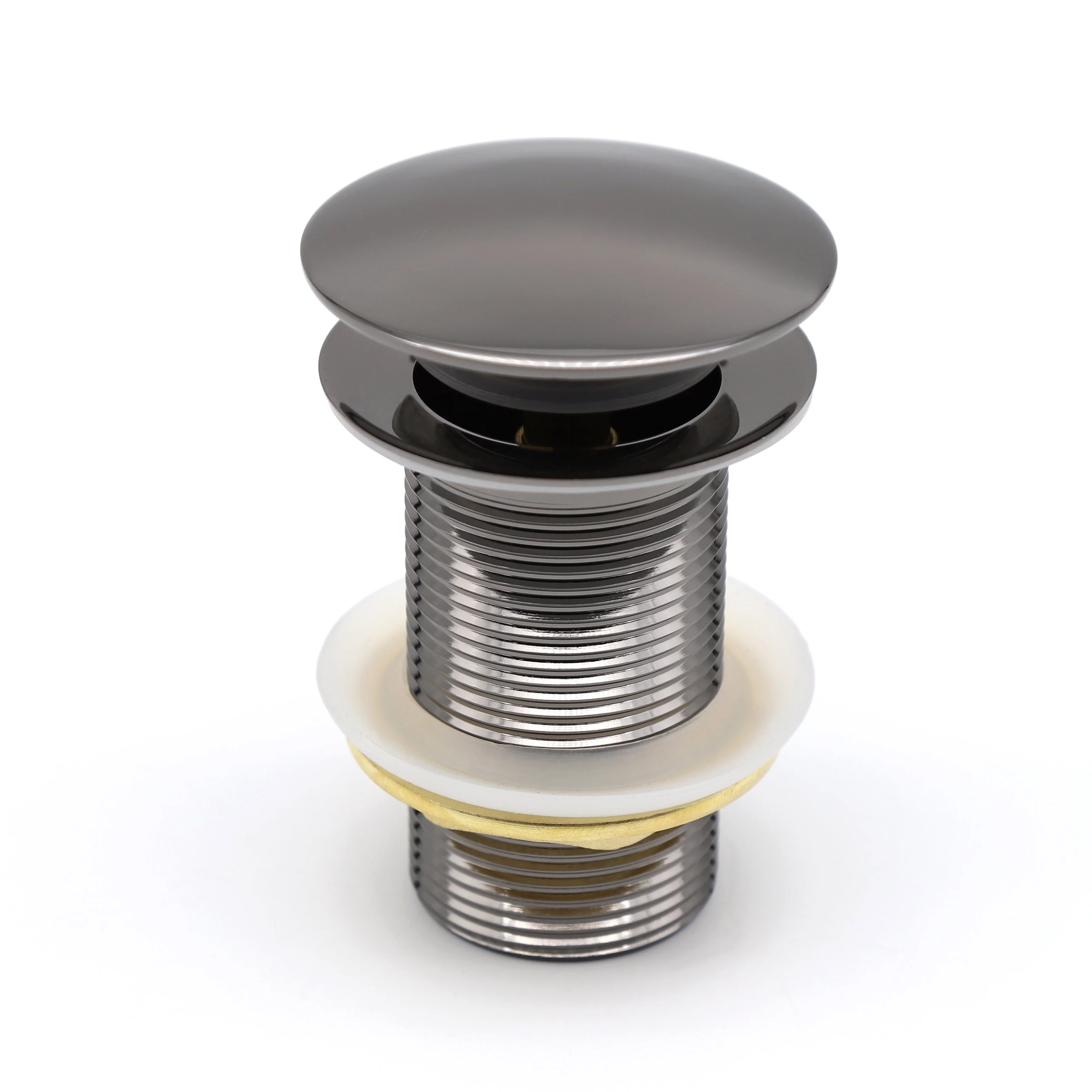 Hot sale bathroom pop up drain various color customized click clack drain brass basin drain