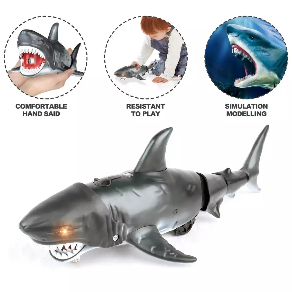 Simulation Shark Swimming Fish Rc Toy 2.4g 4ch Remote Control Shark Underwater Electric Animals Toy For Kid Remote Control Shark