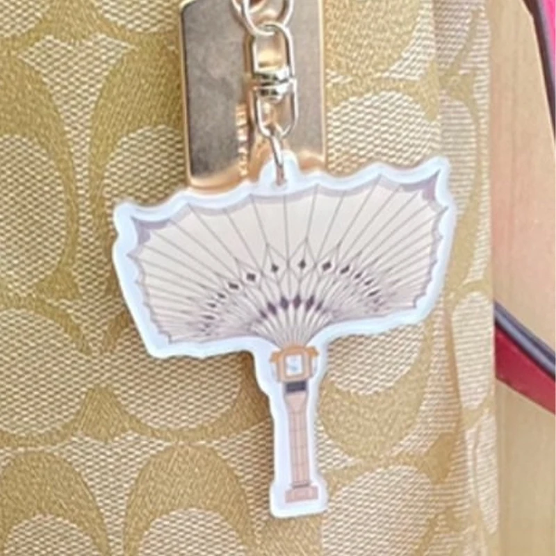 Wholesale Custom Printed Acrylic Key Chain Transparent Epoxy Design Acrylic Charms Key Charm For Saudi Islamic Mosque