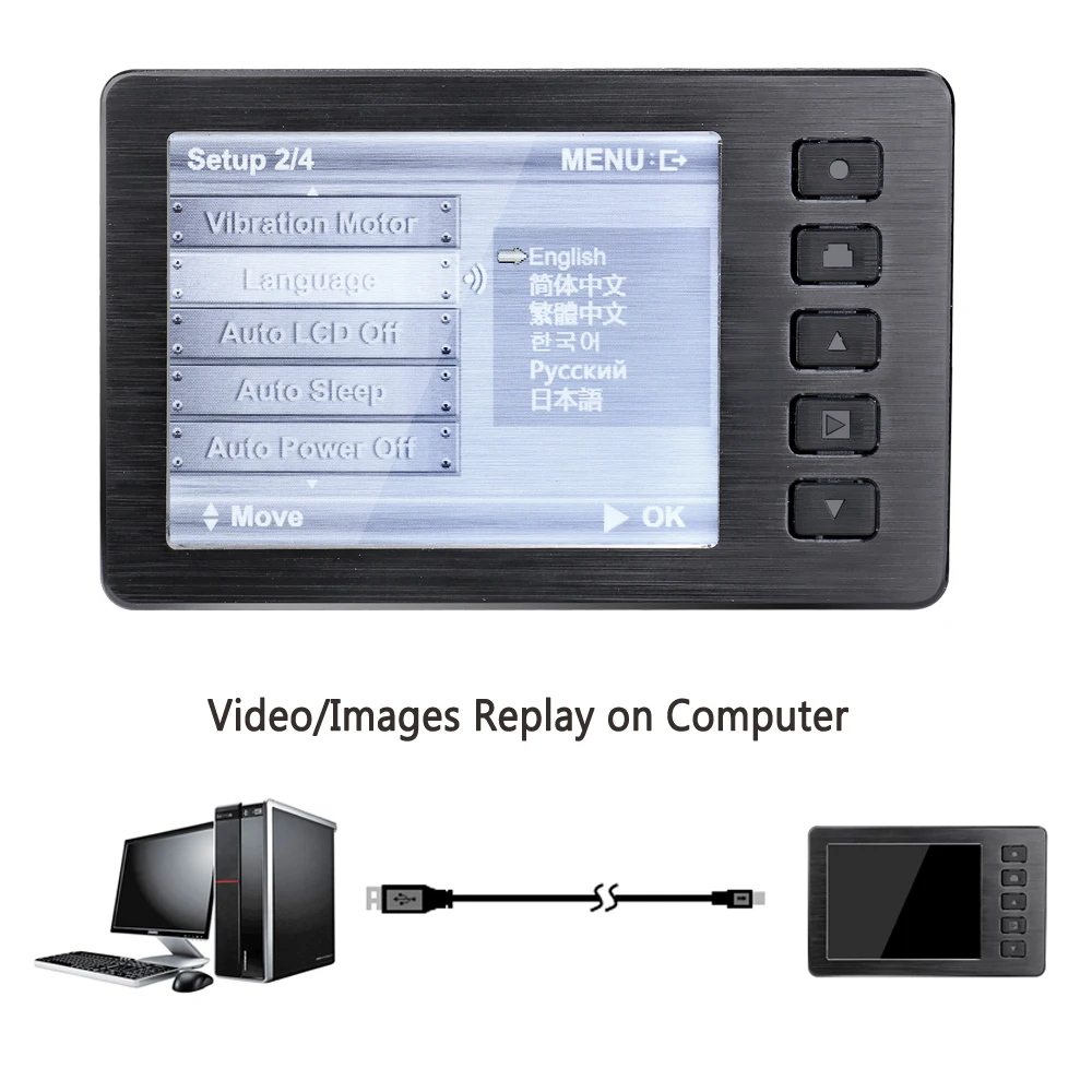 VD5000II FULL HD 1080P 2.7 Inch LCD DVR with 3.0MP Hight Resolution Lens  Body Camera with Digital Video Recorder