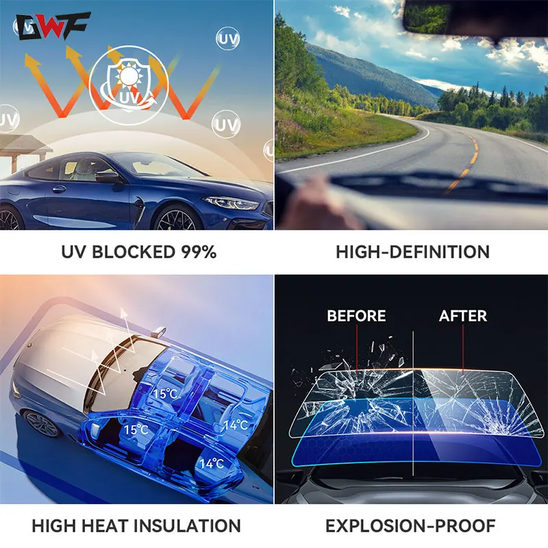 free sample universal tinted car sun driving visor ceramic window film for car automotive insulation film