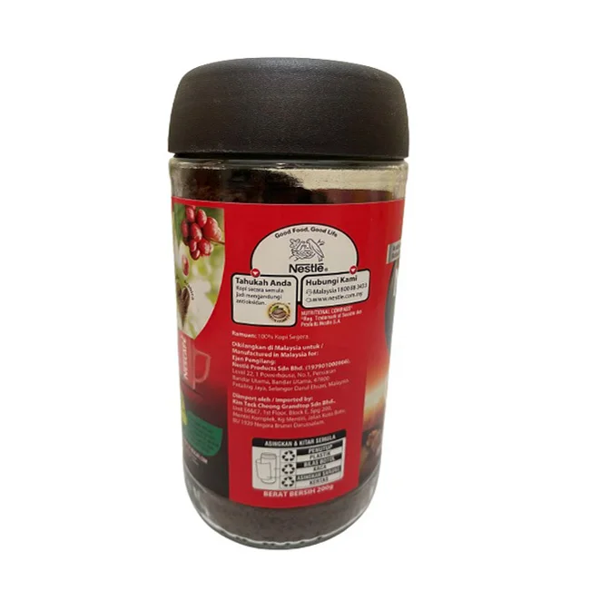 Лучшая цена экспортная Прямая Фабрика Малазийская Классическая банка для растворимого кофе Nescafee множество порций предлагающая экономичный вариант