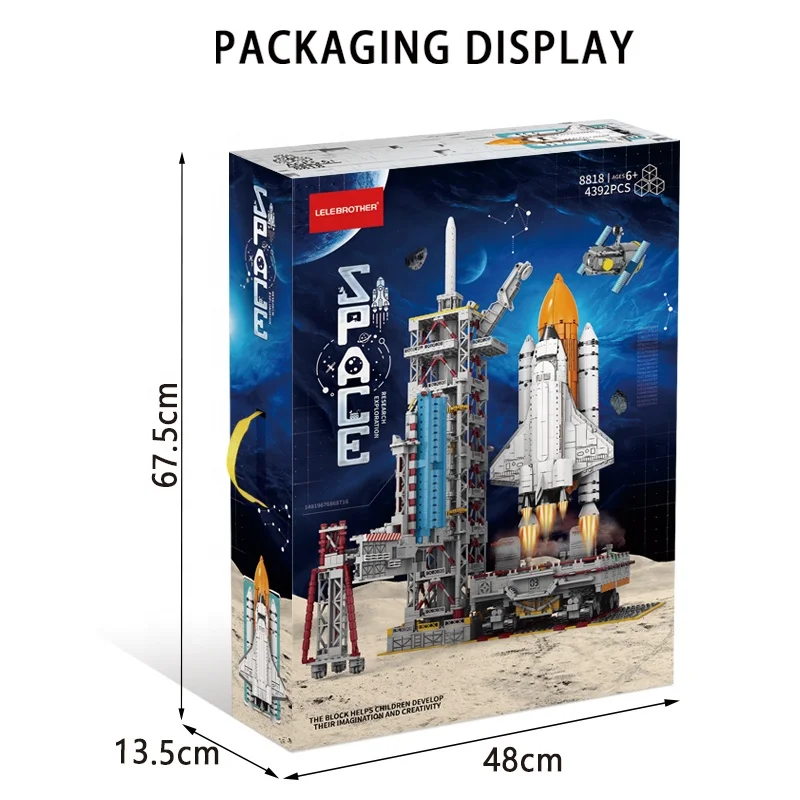 Lele Brother Spaceship Building Blocks Science and Educational Toy Spacecraft Display Model Kids Gift