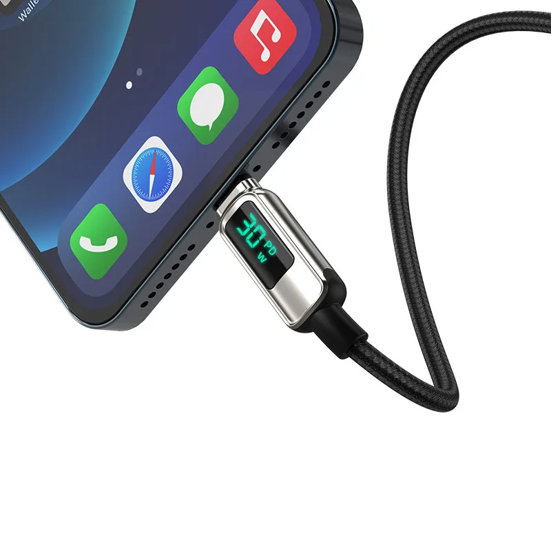 OEM сервис фабрика C T L цинковый сплав 18 Вт pd 20 Вт pd Плетеный usb-кабель для передачи данных быстрое зарядное устройство 1 м кабель