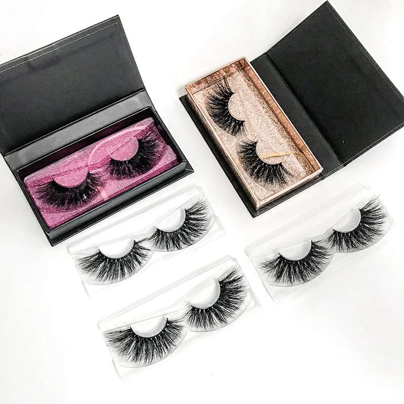 Best Selling false eyelash Synthetic Lashes 25mm Faux 5d 3d Mink Eyelashes 3D Silk Russian Strip Eyelash