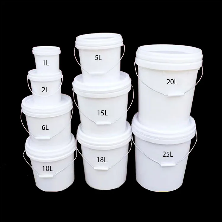 Wholesale 1L-33L PP Food Grade 5 Gallon Plastic Pail Paint Buckets With Lids Handle Plastic