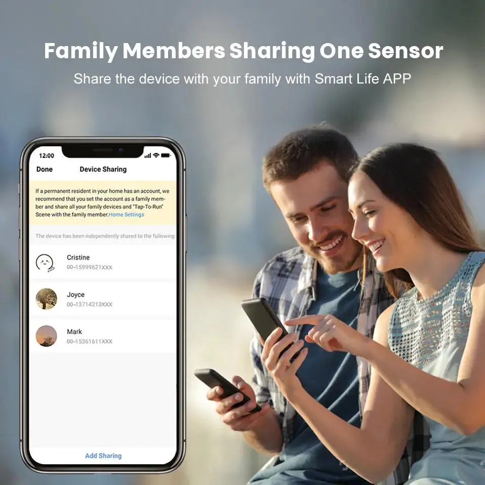 Eseye Smart Door Sensor Wireless Intelligent Zigbee Tuya Waterproof Door Sensor With Low Battery Remind Function Support Ios