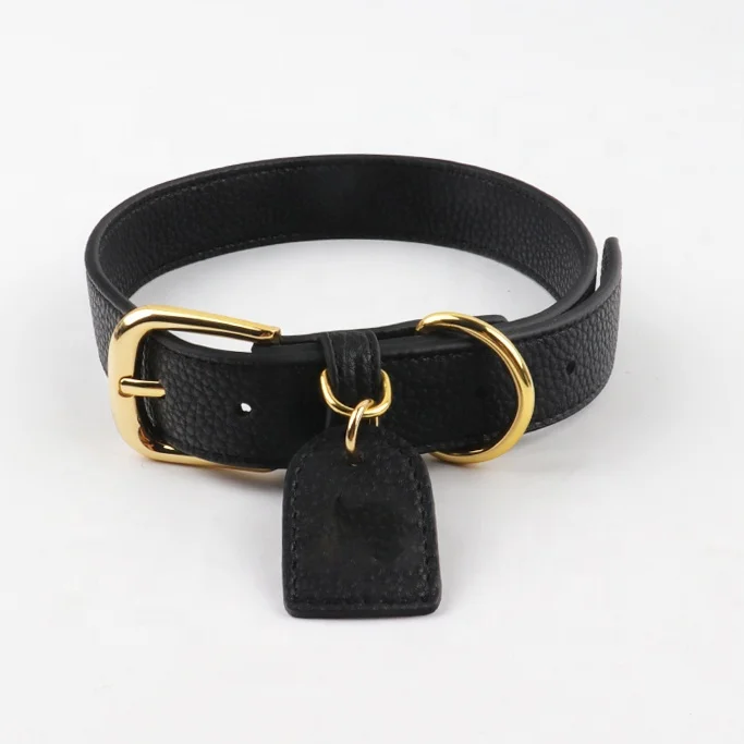 Custom Color Pet Leather Collarpet Vegan PU Clothing And Accessories Dog Collar Leash Designer