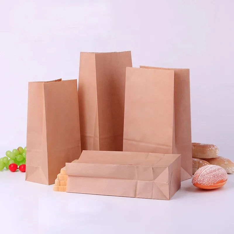 China factory custom print paper bag bread package take away disposable paper bags
