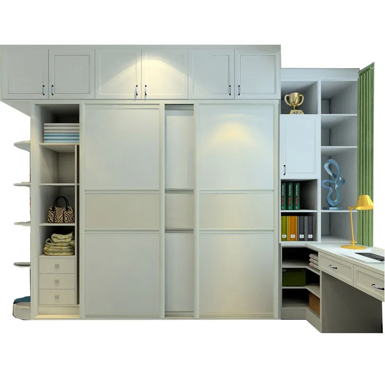 
Алюминиевый шкаф, 4 двери, дизайн для спальни, ткань, алюминиевый шкаф, подвесной шкаф, Органайзер 