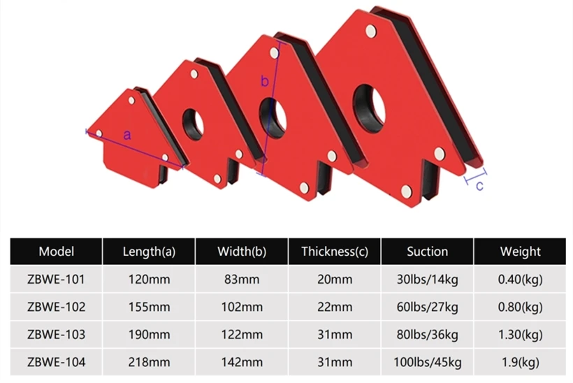 Wholesale 50lbs Magnetic Angle Arrow Square Welding Magnet Clamp Holder for Welding