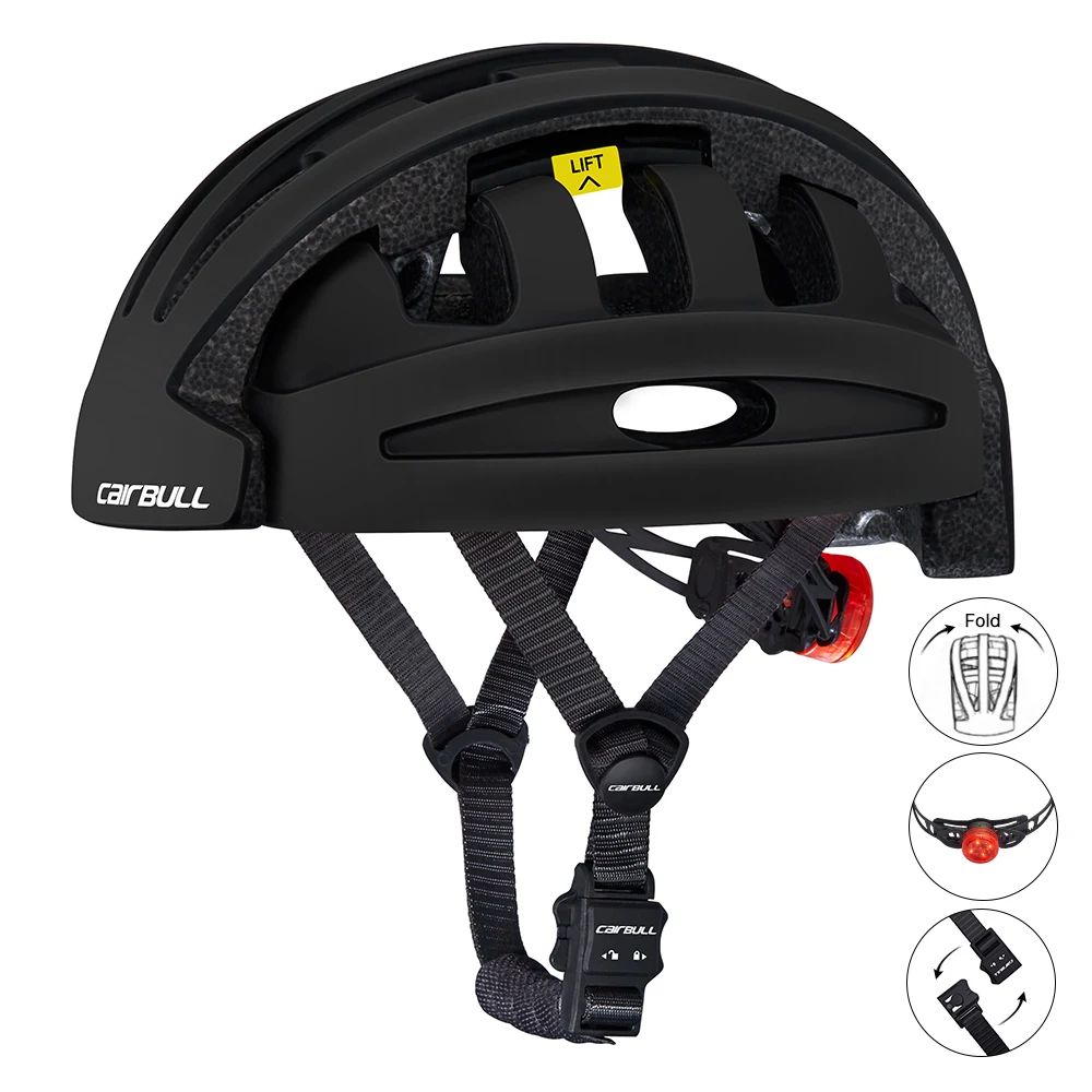 
CAIRBULL FIND urban bike folding helmet for adult biker with light black organge blue color 