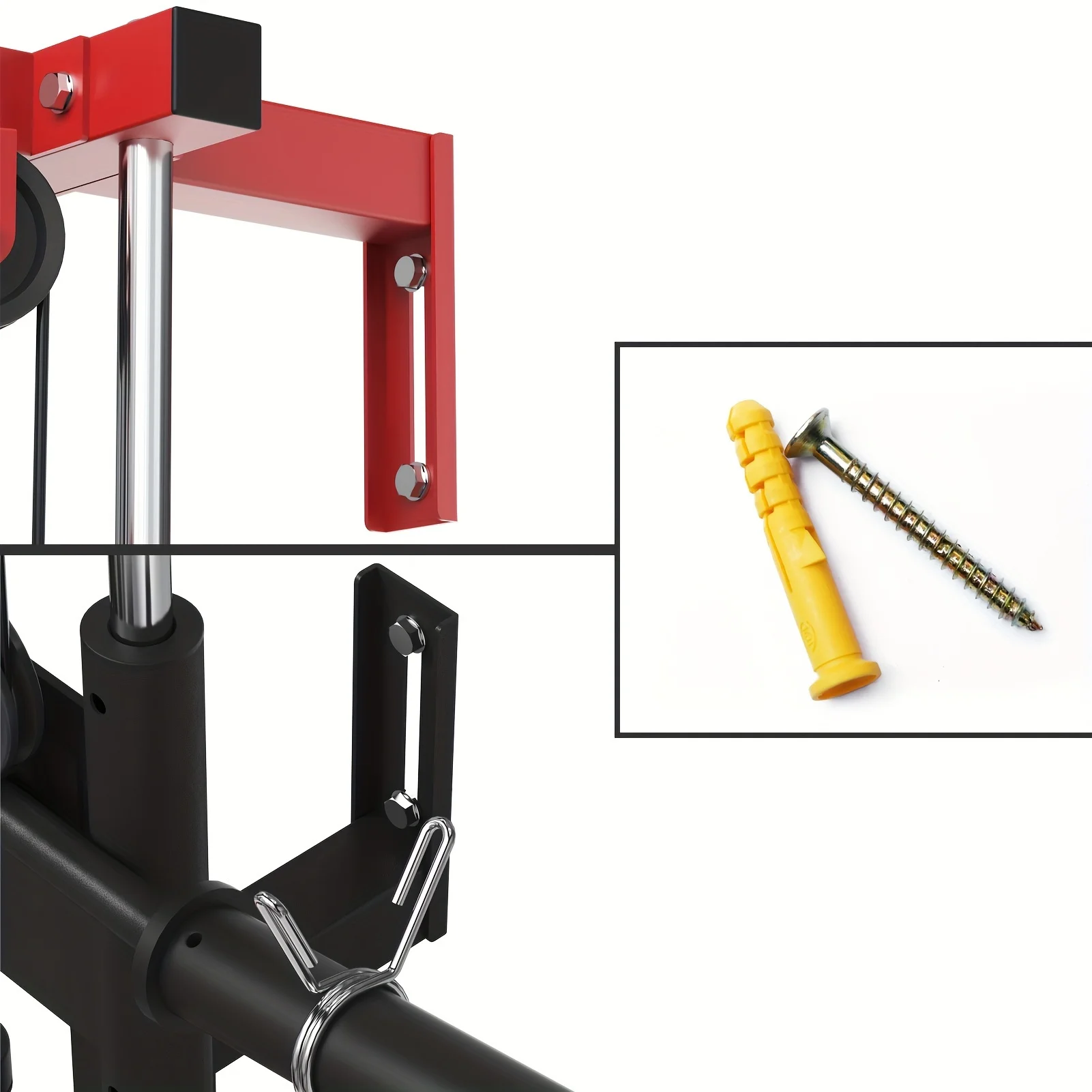 Fitness Multifunctional Trainer Wall Mount  Adjustable Dual System Pull Down Crossover Machine Chest Expansion Cable Station