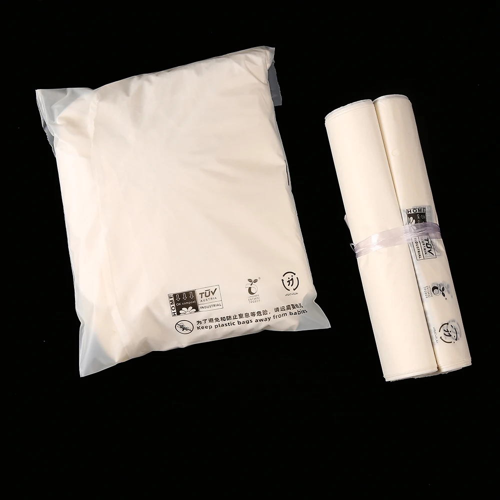 Manufacturer Custom Frost 100% Compostable Waterproof Self-Adhesive Bags Clothing Packaging