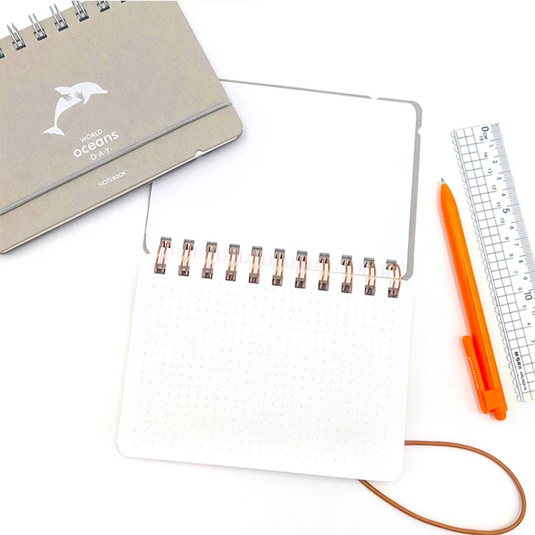 Милый дневник журнал на заказ планировщик печать переработка крафт-бумаги карманный блокнот со спиральным переплетом с эластичной лентой