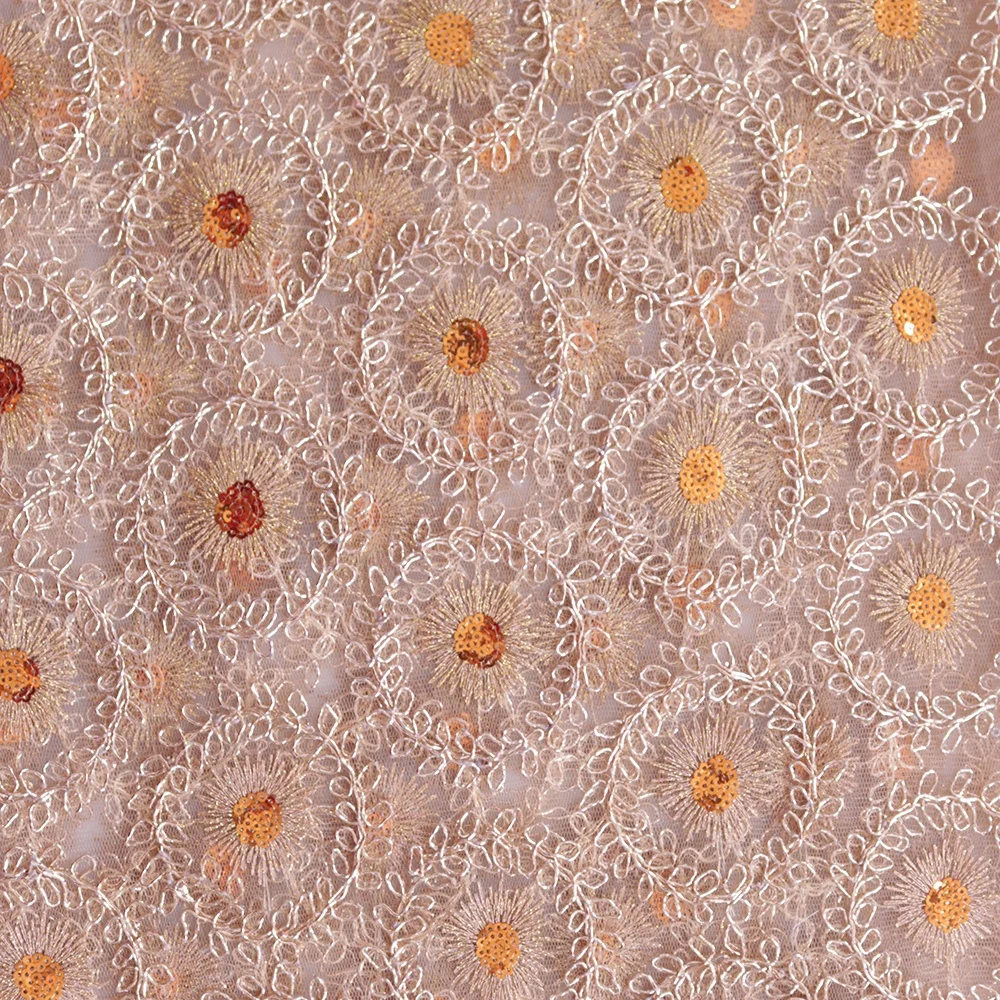 Золотая лента стрейч лента круглый узор Дубай ткань кружева вышивка ткань