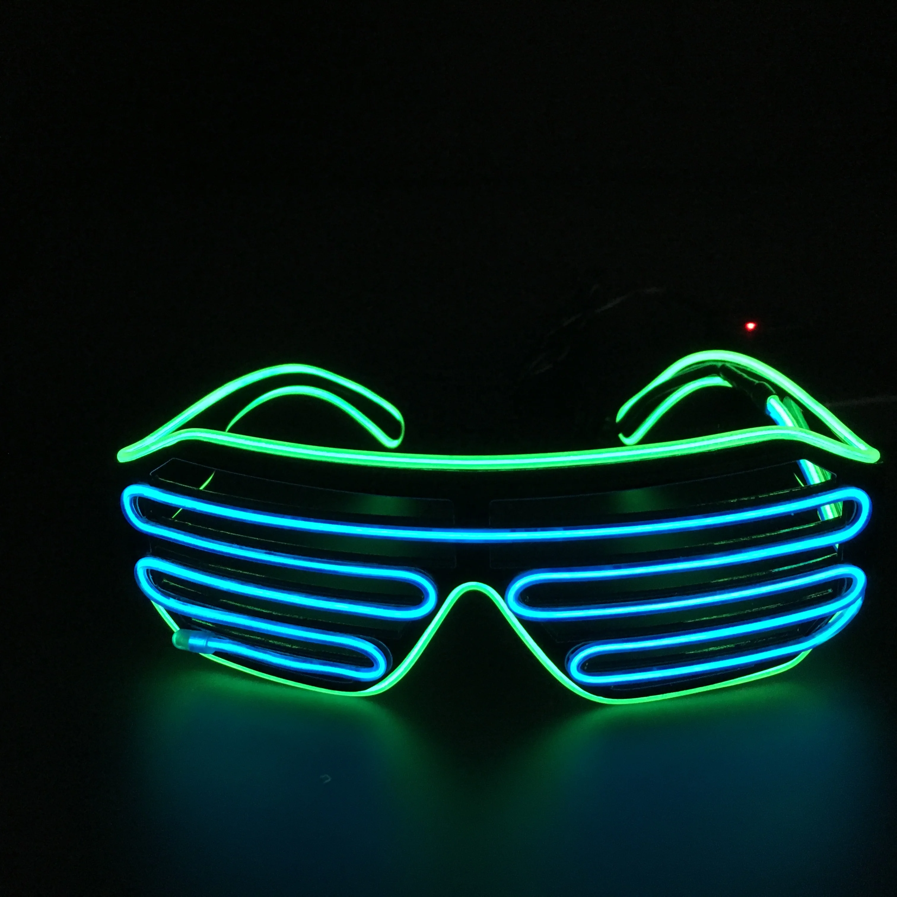 Bar Party DJ EL Wire Glasses Eyewear Shade Luminous LED Neon  Flashing Blink Sunglasses