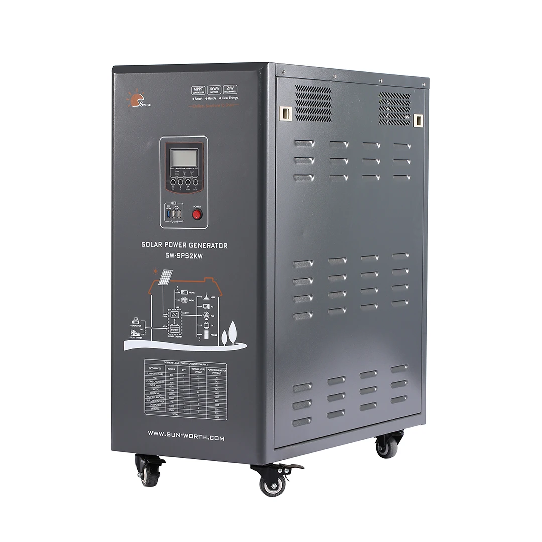 Sunworth Complete 3kw 5kw 6kw 8kw 10kw Off Grid Home Solar Energy Systems Outdoor Generator App