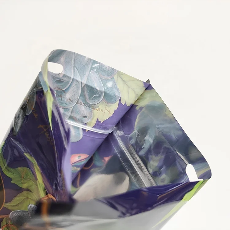 Resealable Dried Fruits Vegetable Plastic Zip Lock Food Packaging Bag Custom Printed Laminated Fruit Snack Bags