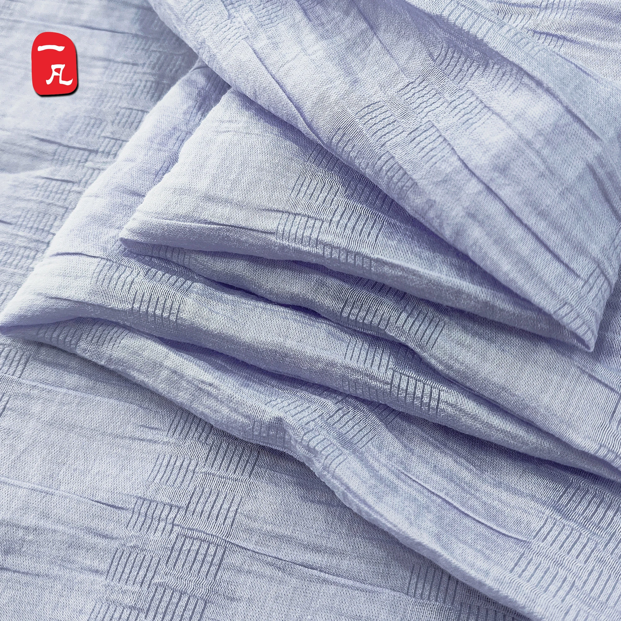 Skin friendly tencel Stripe embossed crepe  blend fabric for women clothing vestidos de quinceaera