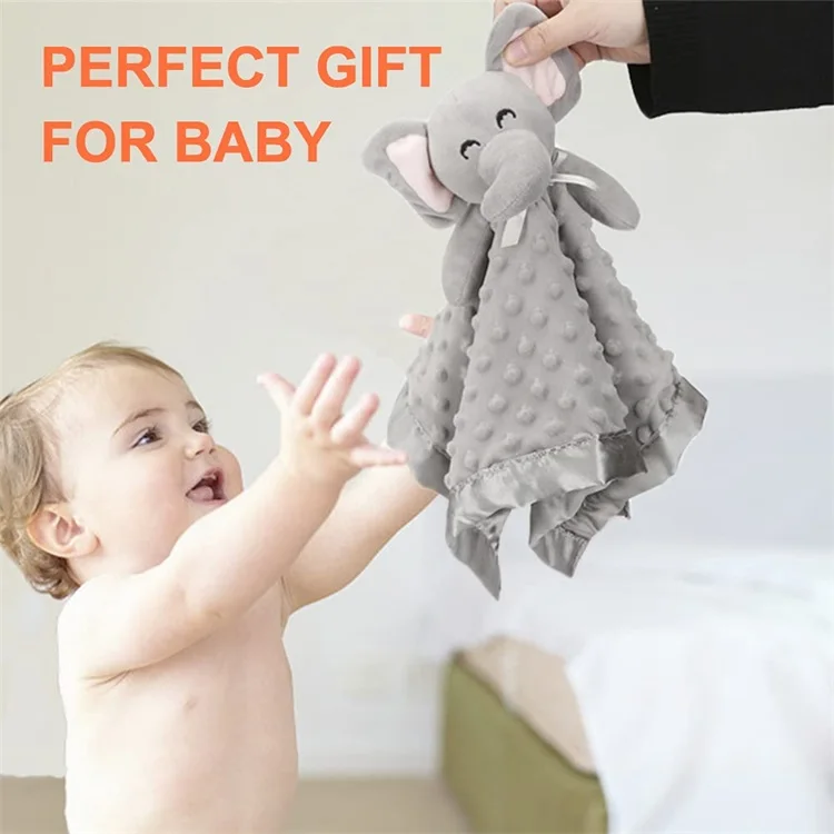 Zhejiang Blanket Lovey Unisex Gifts Baby Blanket With Plush Toy Snuggle Elephant Stuffed Animal Security Blankets for Newbo