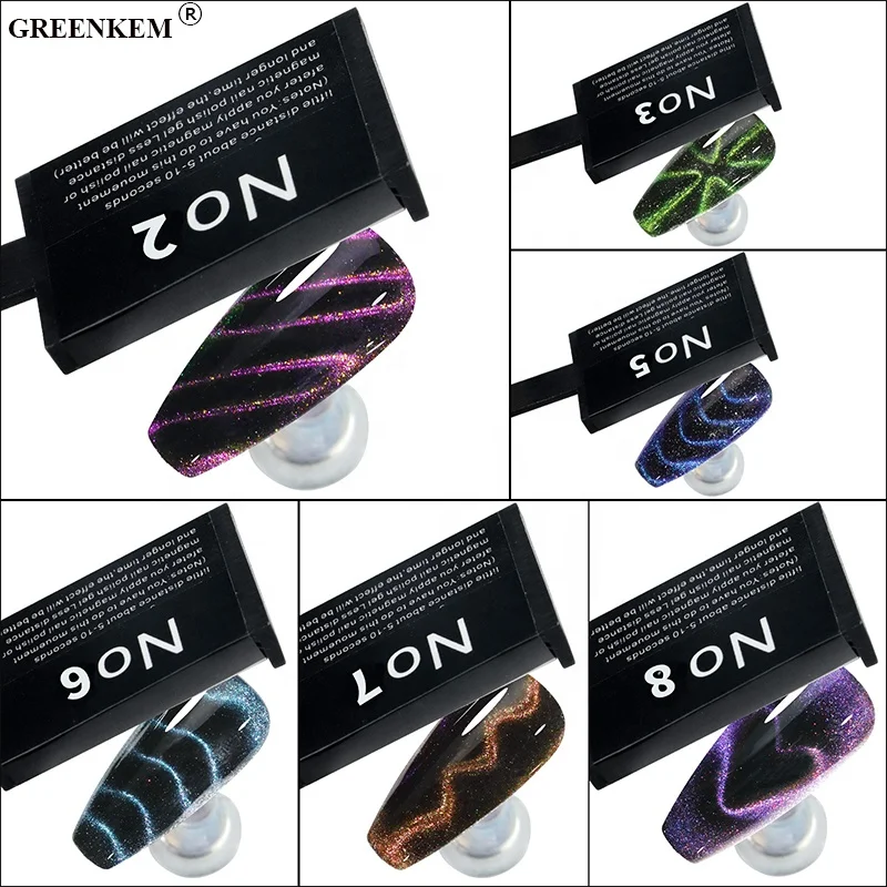 New Design 9 Styles Nail Art Tools Magnet Stick for Cats Eye Gel Professional Strong Fancy 3D Cat Eye Gel Magnetic Powder Nail