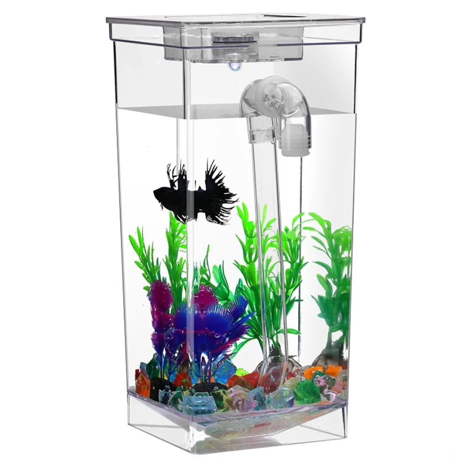 HQP-SZ91 HongQiang Circulatory System Aquarium Acrylic Eco Table Household Small Fish Tank