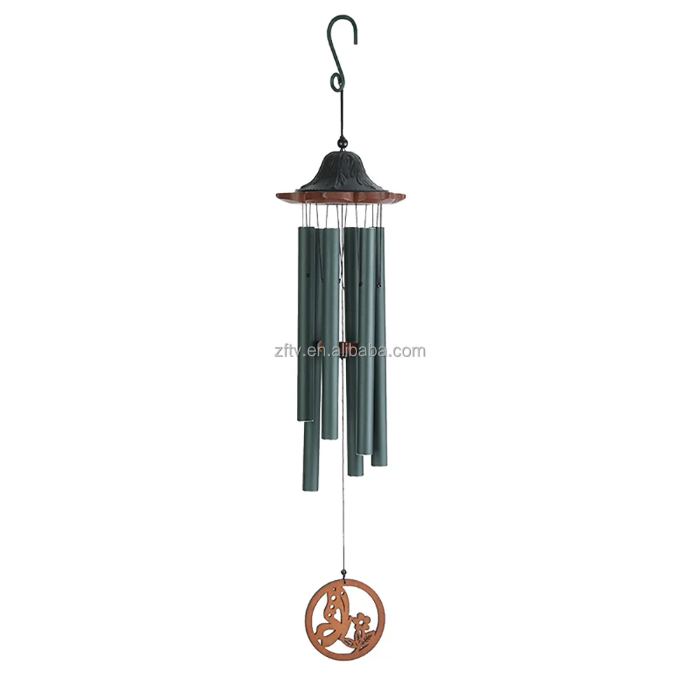 Wood Stock Precious Wind Chimes Church Bells Indoor / Outdoor Black Wind Chimes