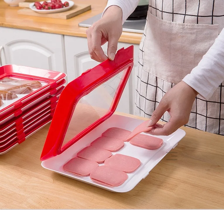 
Clever Cover Lids stackable creative Food Preservation storage Tray sealed server serving tray storage container 