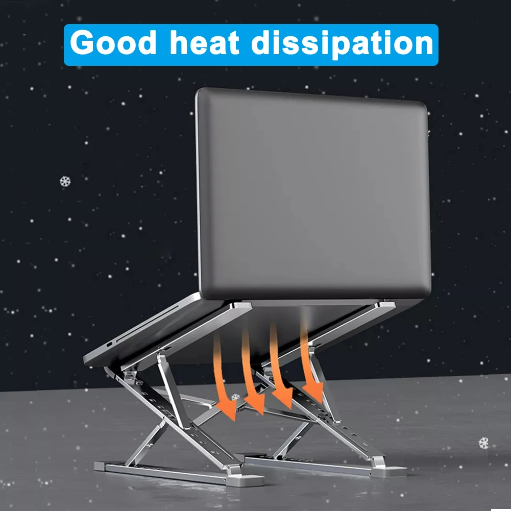 Widen Heavier Desk Notebook Holder Height Adjustable Double Layer Portable Folding Aluminium Laptop Stand